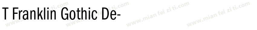 T Franklin Gothic De字体转换